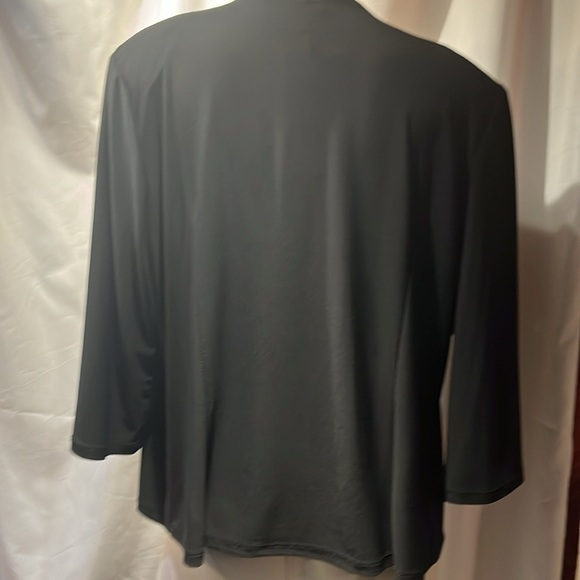 black suit jacket lightweight thin shoulder pads nwt - Picture 5 of 6